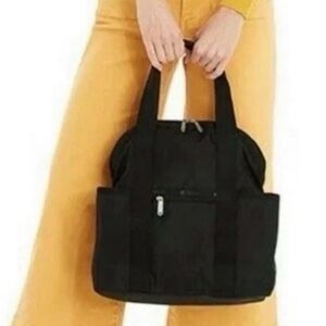Lesportsac Black Double Trouble Backpack NWT